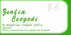 zsofia csegedi business card